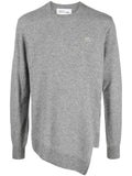 Comme Des Garcons Asymmetric Wool Sweater — Grey
