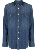 Boglioli Cotton Denim Shirt — Blue