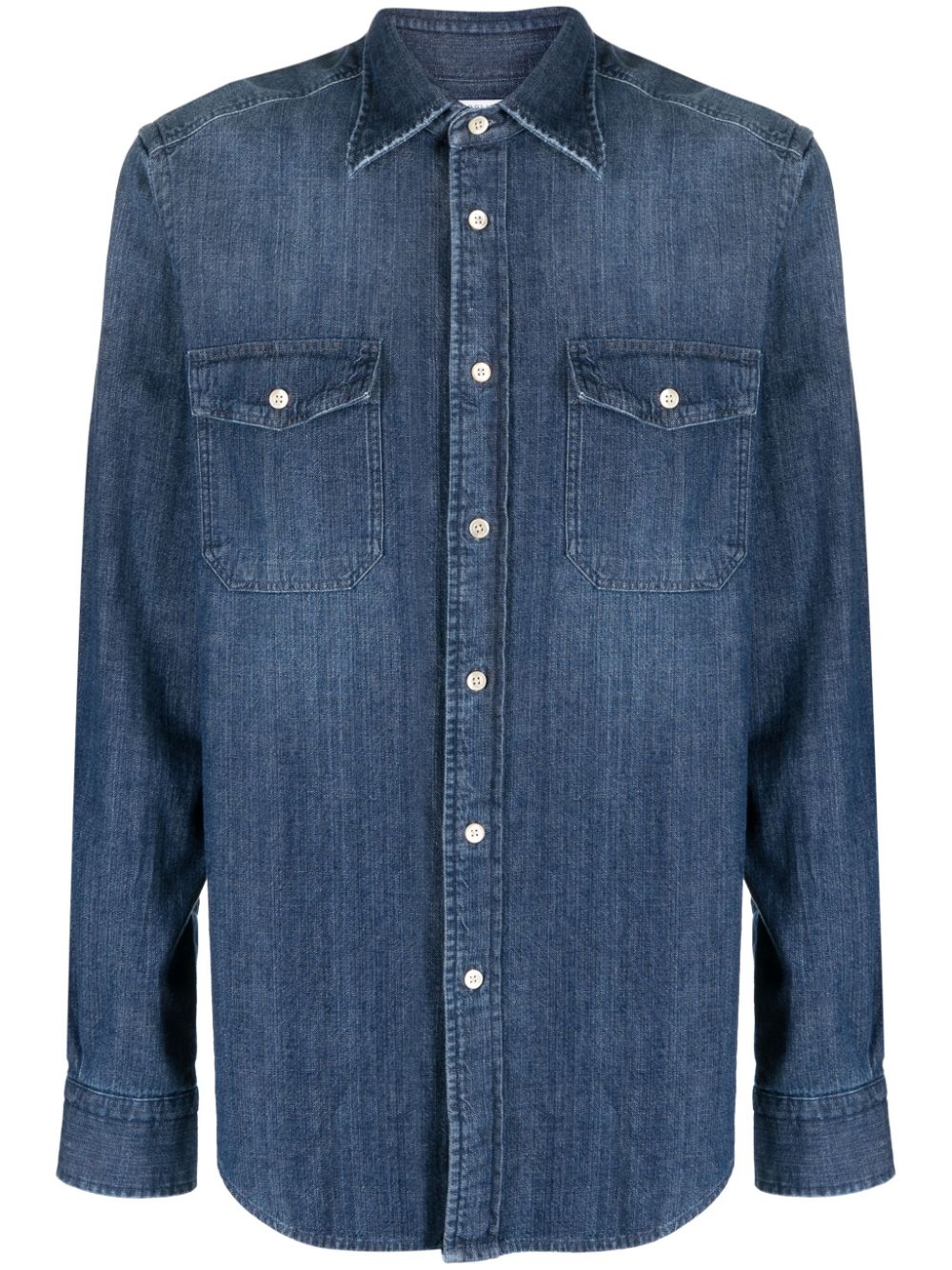 Boglioli Cotton Denim Shirt — Blue