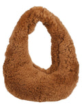 Anita Bilardi Faux Fur Shoulder Bag — Camel