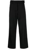 Studio Nicholson Virgin Wool Wide-Leg Trousers — Black