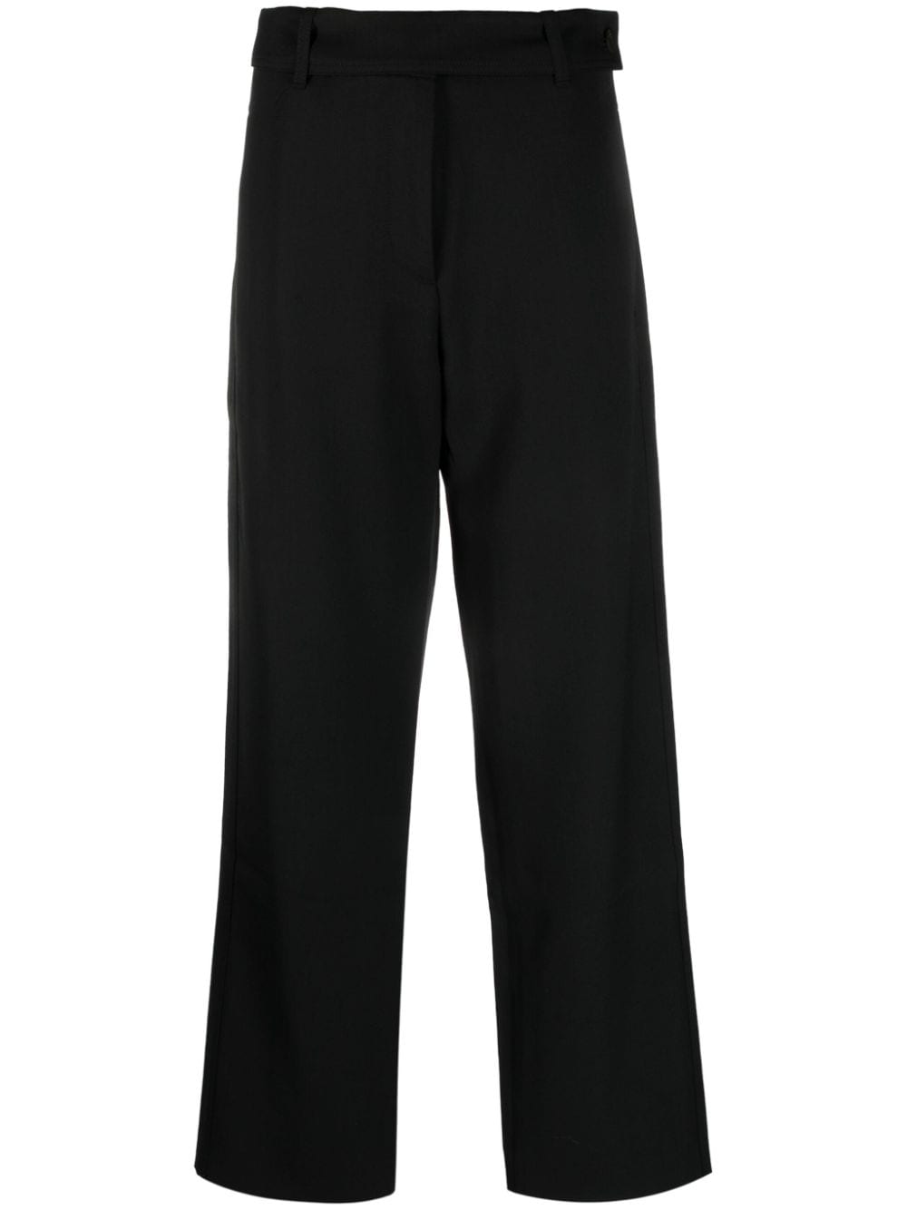 Studio Nicholson Virgin Wool Wide-Leg Trousers — Black