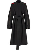 Ferragamo Cotton Belted Trench Coat — Black
