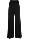 Lanvin Wide-Leg Wool Trousers — Black