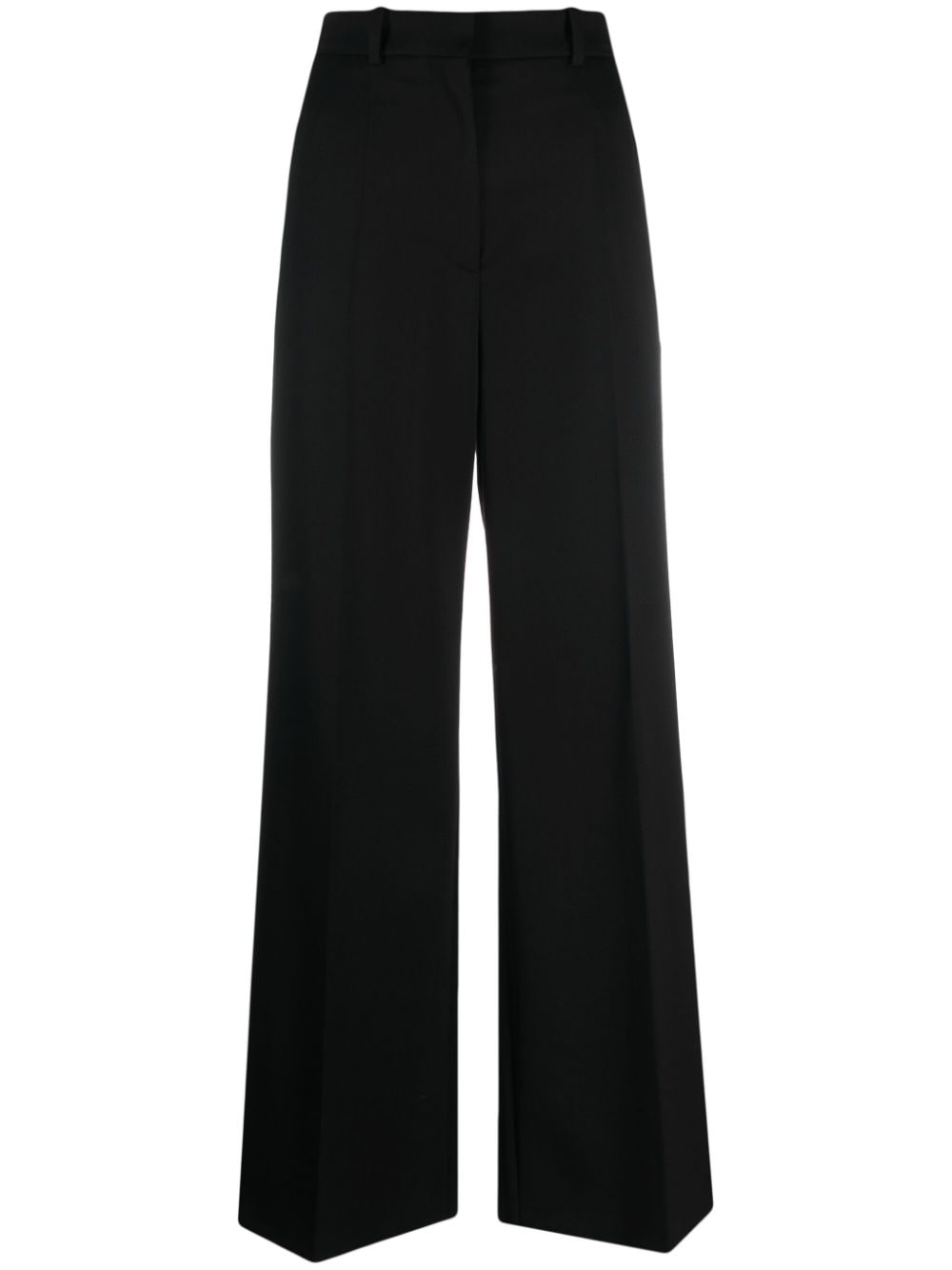Lanvin Wide-Leg Wool Trousers — Black