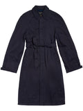 Balenciaga Deconstructed Cotton Coat — Navy