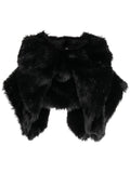 Comme Des Garcons Faux-Fur Cropped Jacket — Black