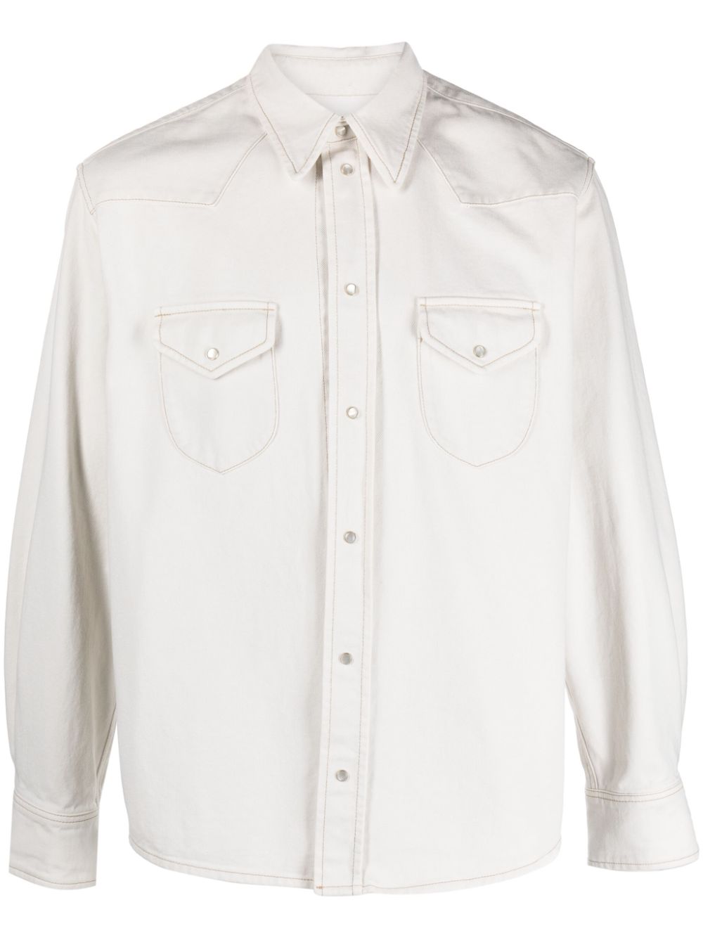 Bally Cotton Denim Shirt — Ivory