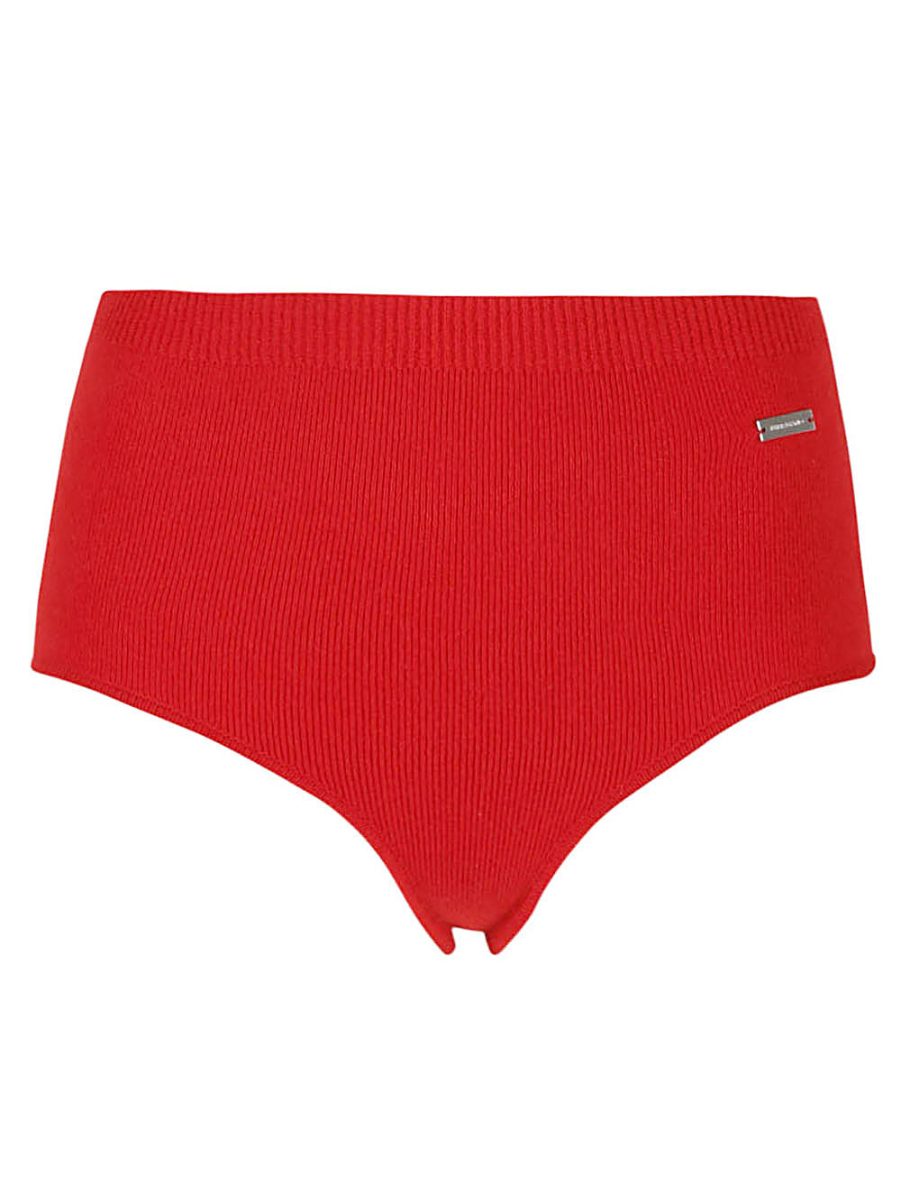 Ferragamo Ribbed Cashmere Knit Shorts — Red