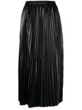 Junya Watanabe Pleated Cotton Skirt — Black