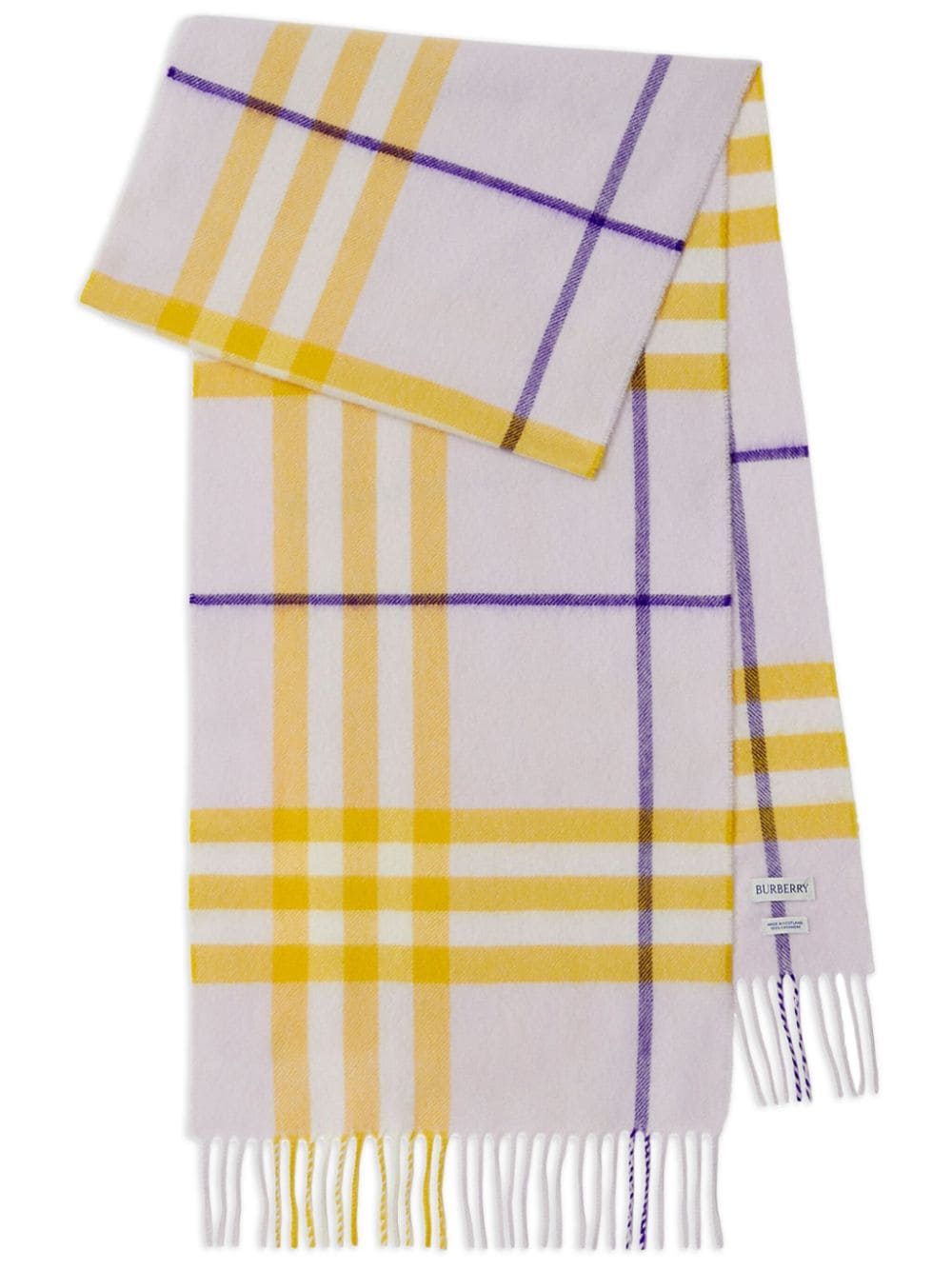 Burberry Giant Check Scarf — Lilac