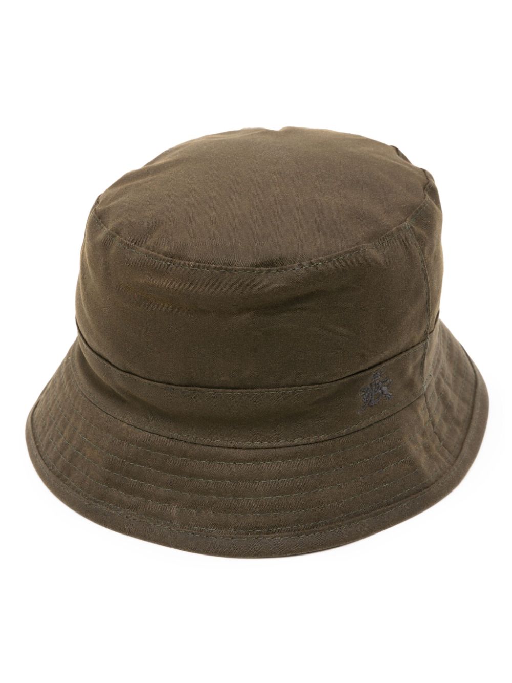 Baracuta Waxed Cotton Bucket Hat — dark moss green