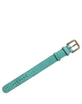 Dolce & Gabbana Crocodile-Embossed Calf Leather Belt — Blue