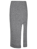 Circus Hotel Viscose Midi Midi Skirt — Grey