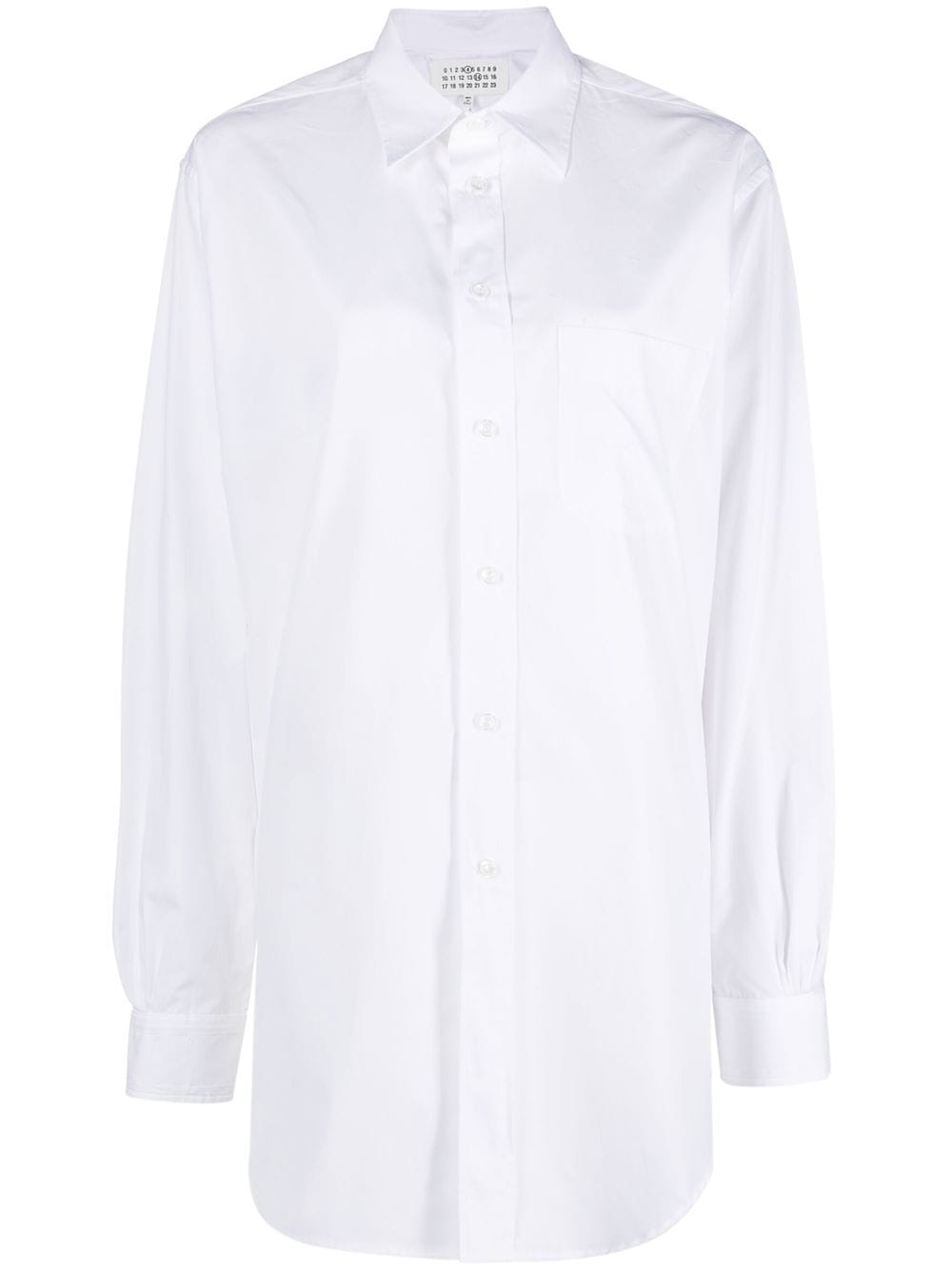 Maison Margiela Longline Poplin Shirt — White