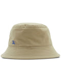 Burberry Embroidered EKD Logo Bucket Hat — Beige