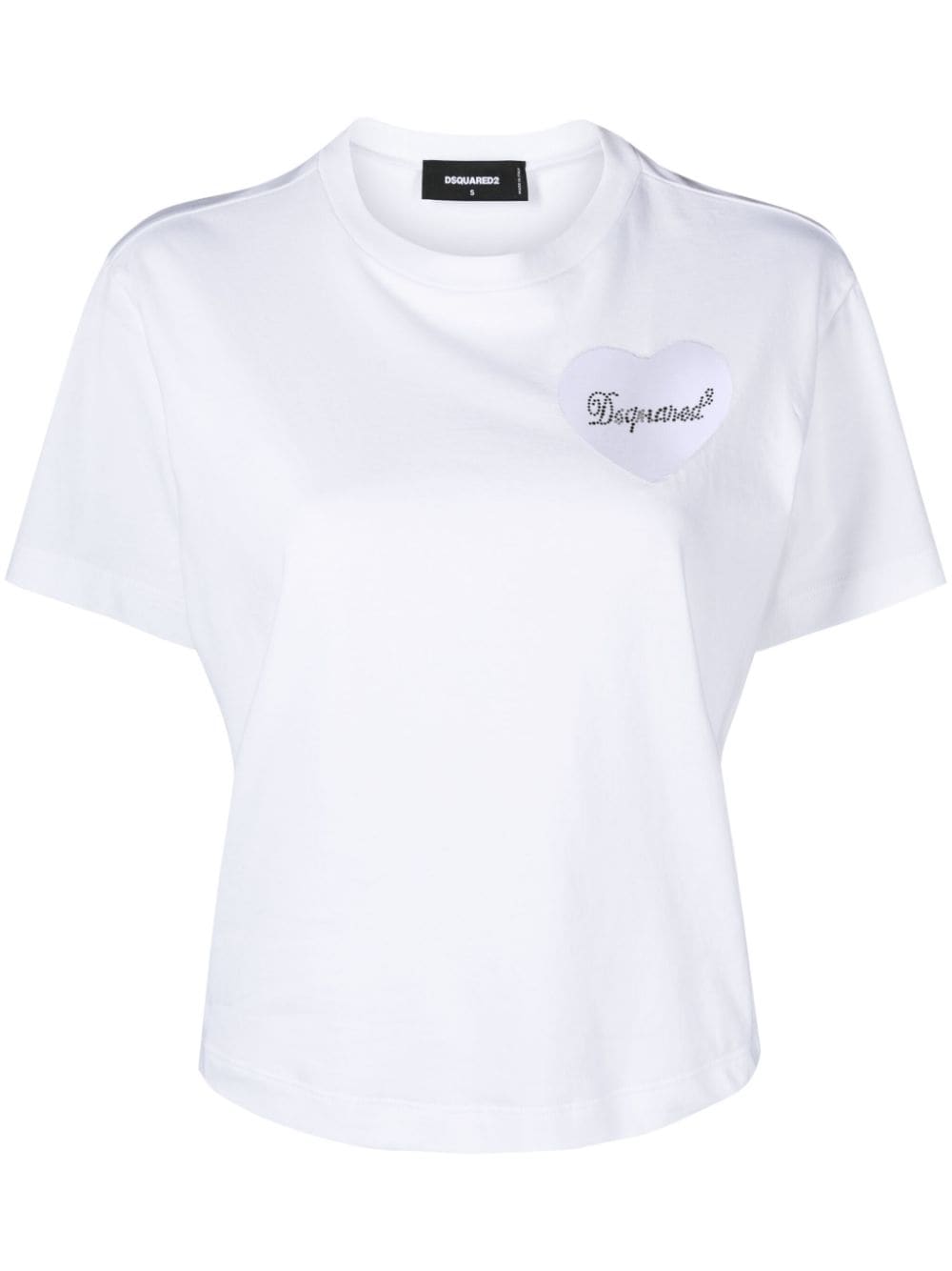 Dsquared2 Heart Logo Cotton Jersey T-shirt — White