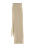 Burberry EKD-Embroidered Cashmere Scarf — Beige
