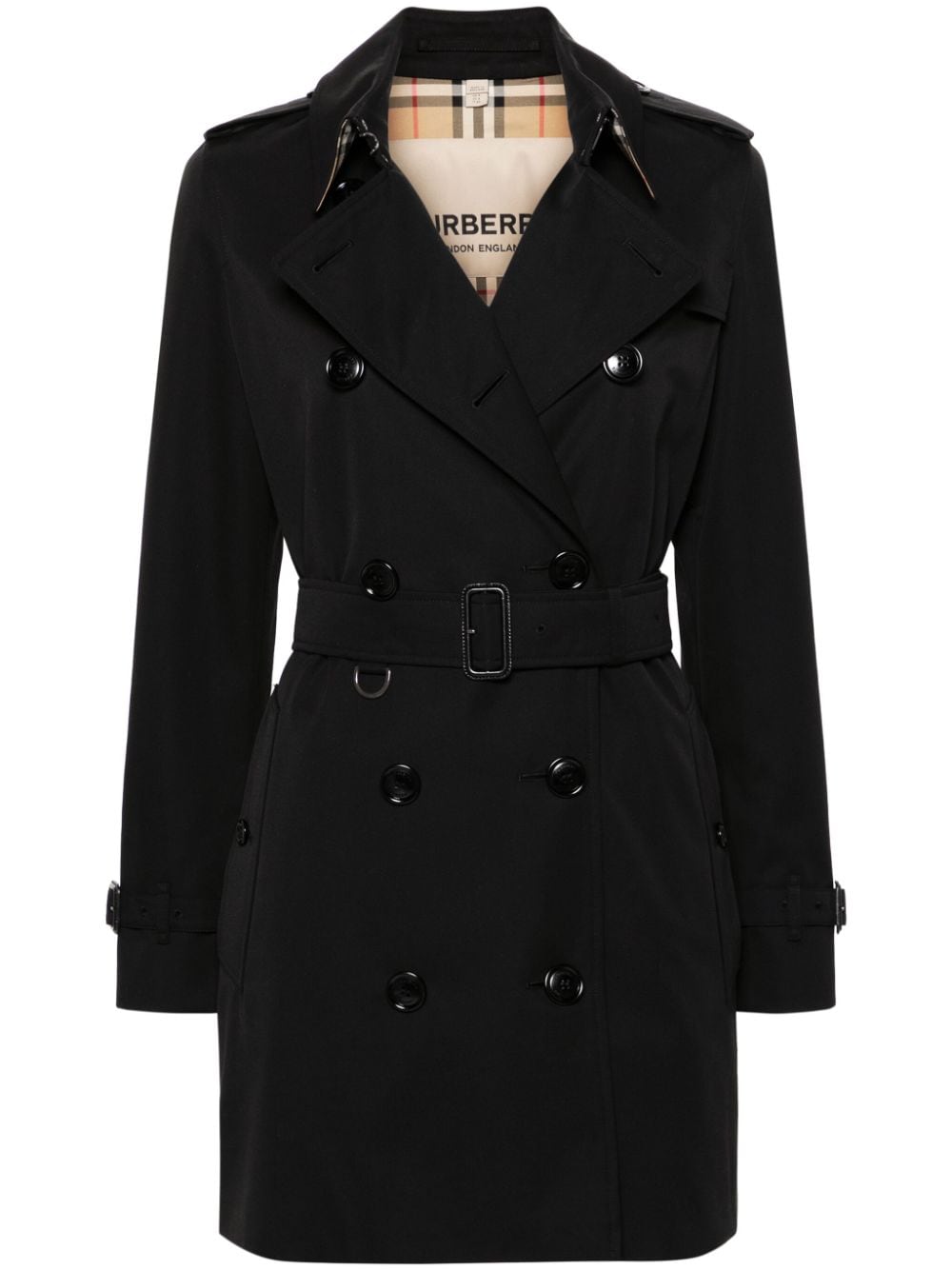 Burberry Kensington Trench Coat — Black