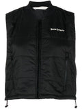 Palm Angels Quilted Logo Vest — Black