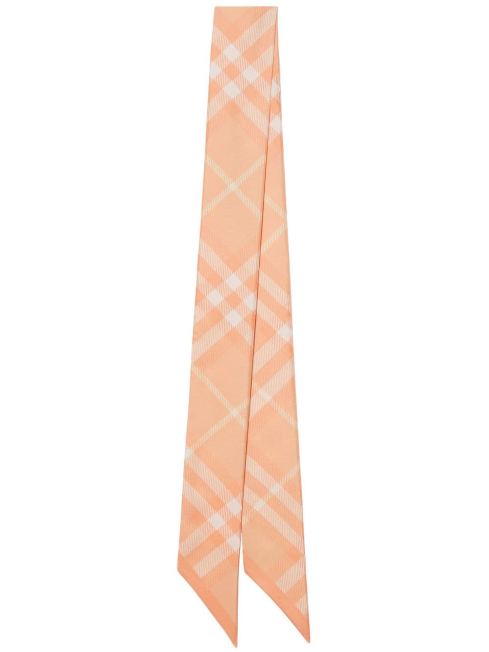 Burberry Vintage Check Silk Scarf — Peach