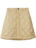 Burberry Diamond-Quilted Skirt — Beige