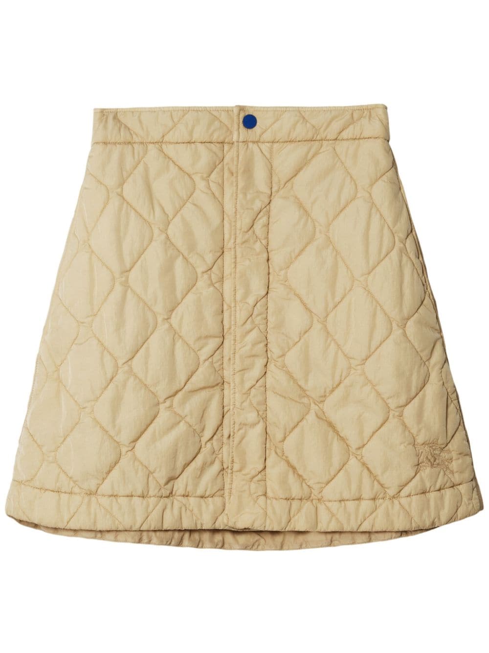 Burberry Diamond-Quilted Skirt — Beige