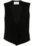 Ami Paris Virgin Wool Vest — Black