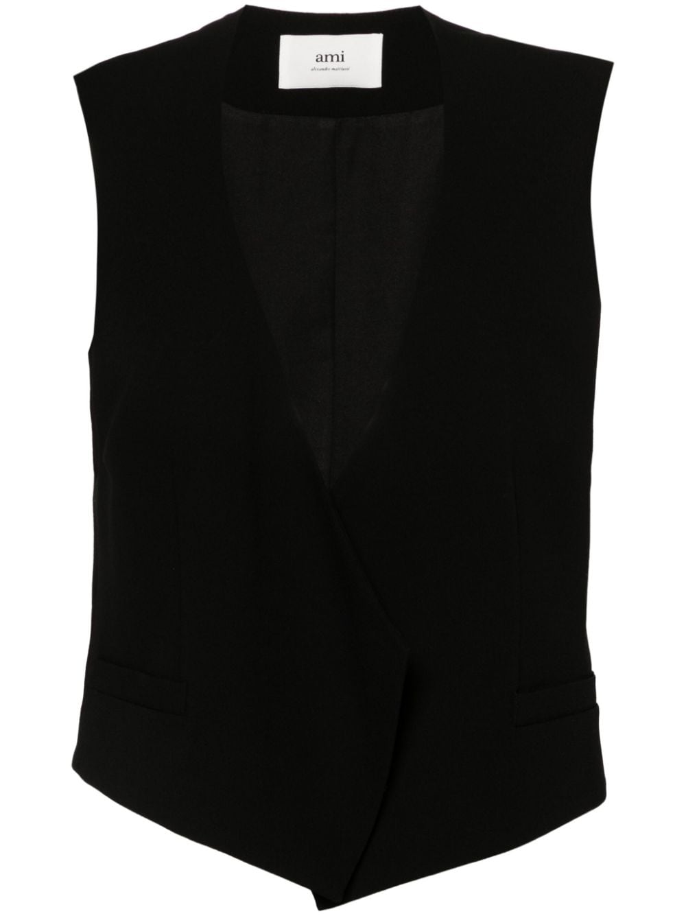 Ami Paris Virgin Wool Vest — Black