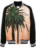 Blue Sky Inn Palm-Graphic Padded Jacket — Black