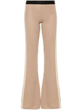 Palm Angels Logo-Tape Knitted Trousers — Beige