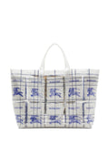 Burberry EKD Logo Transparent Tote Bag — White