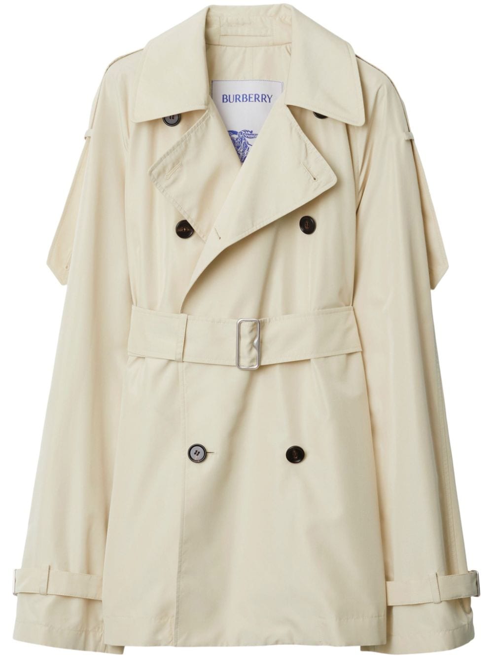 Burberry Silk Trench Coat — Beige