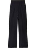Off White Embroidered Logo Wool Trousers — Black
