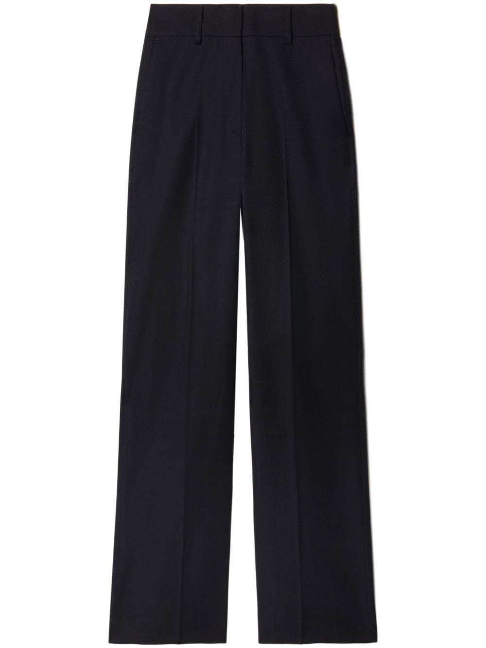 Off White Embroidered Logo Wool Trousers — Black