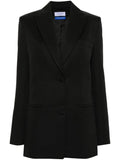 Off White Virgin Wool Blazer — Black