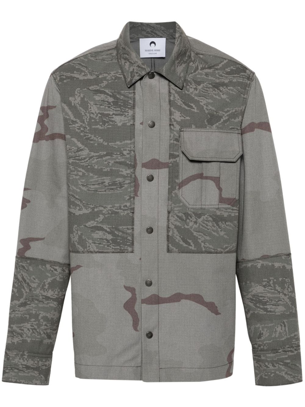 Marine Serre Camouflage Ripstop Overshirt — grey