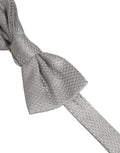 Dolce & Gabbana Silk Adjustable Neck Bow Tie — Gray
