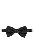 Dolce & Gabbana Polka-Dot Silk Bow Tie — Black