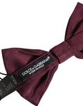 Dolce & Gabbana Silk Pre-Tied Bow Tie — Burgundy