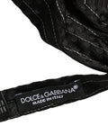 Dolce & Gabbana Silk Pinstripe Bow Tie — Black
