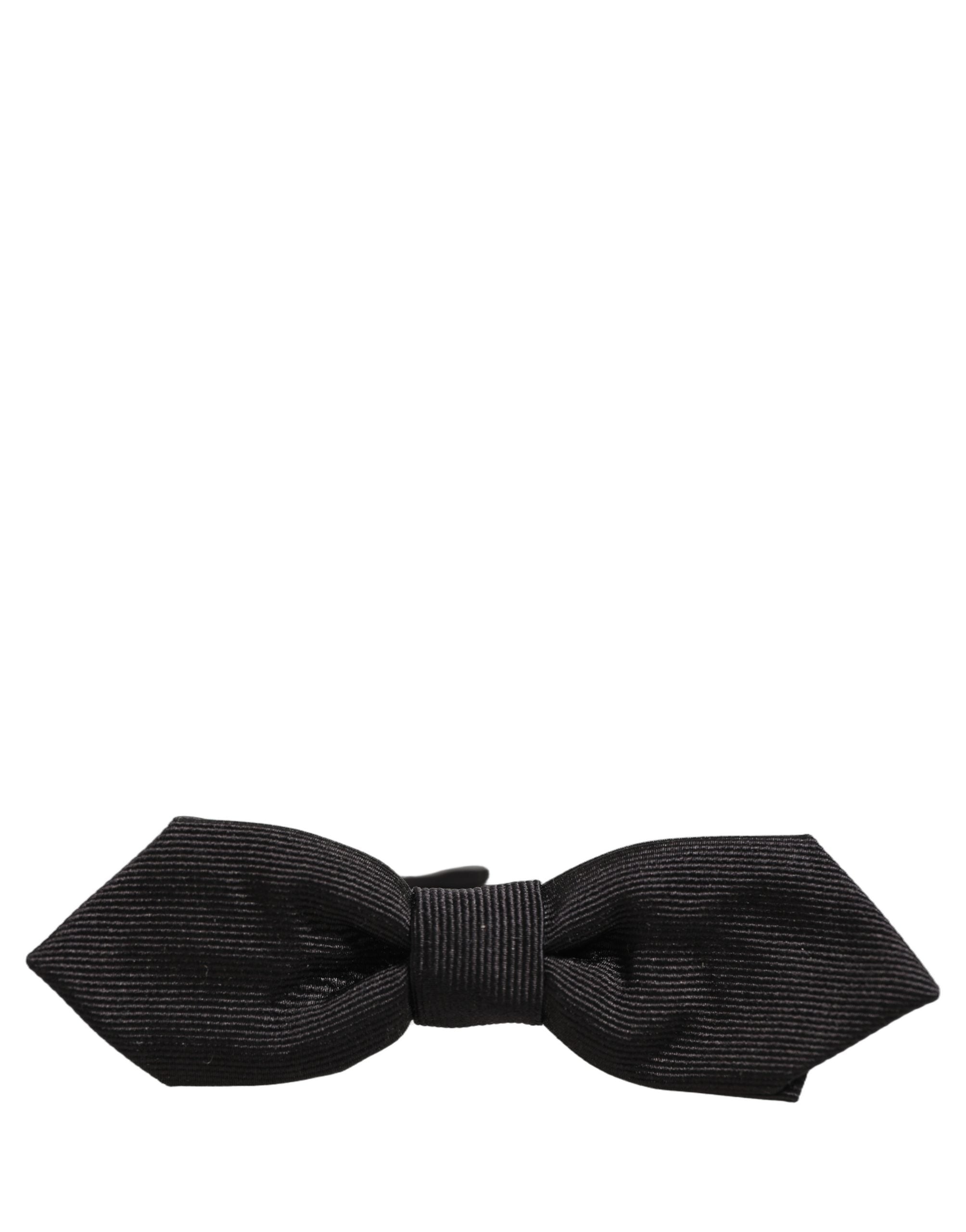 Dolce & Gabbana Silk Papillon Bow Tie — Black