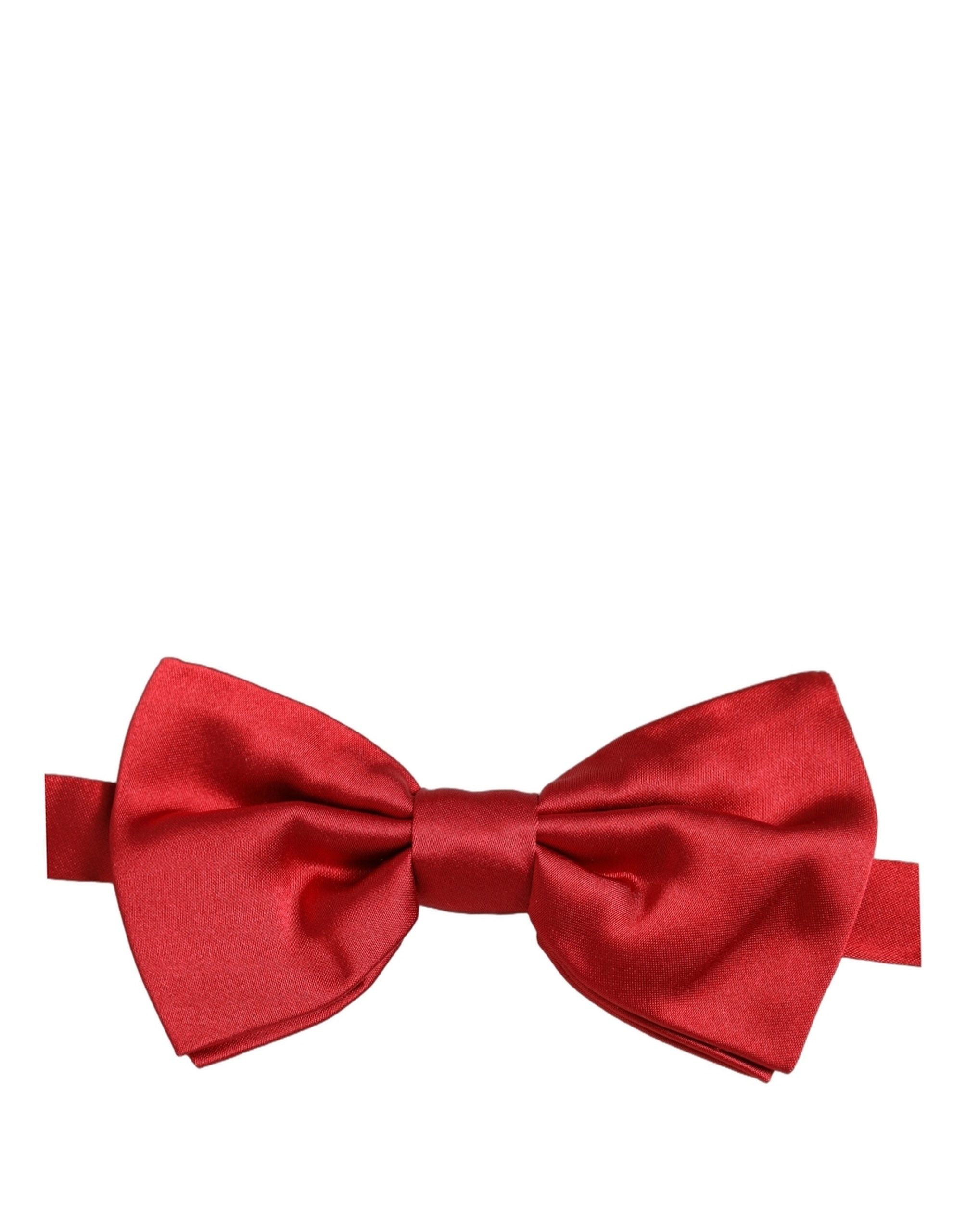 Dolce & Gabbana Silk Adjustable Neck Bow Tie — Red