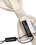 Dolce & Gabbana Silk Adjustable Bow Tie — White