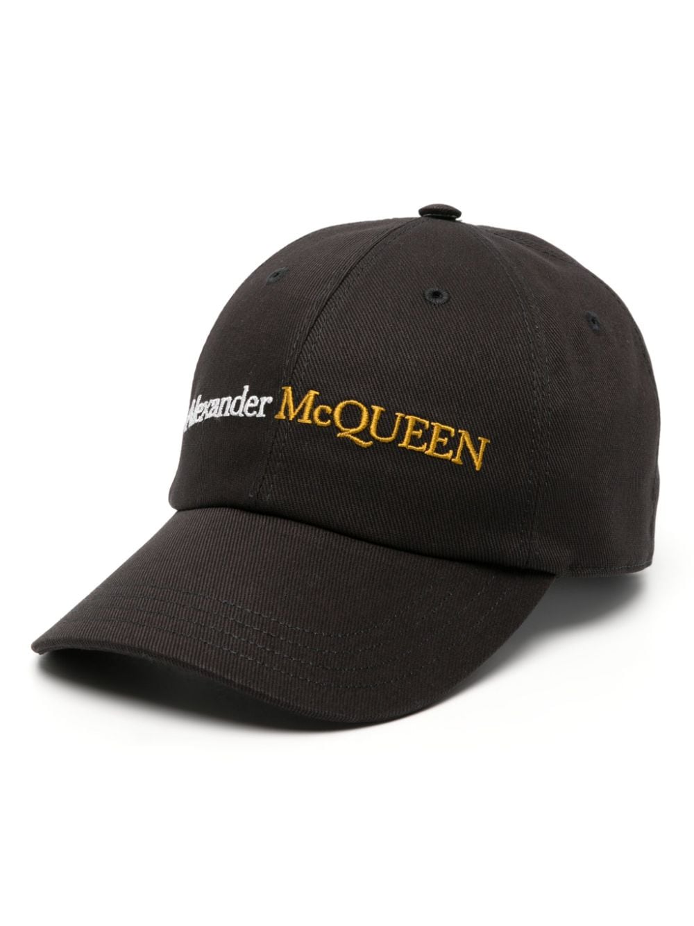 Alexander McQueen Logo-Embroidered Baseball Cap — Black