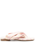 Burberry Check Thong Sandals — Pink