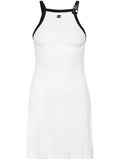Courreges Pre Buckle Contrast Halterneck Dress — White