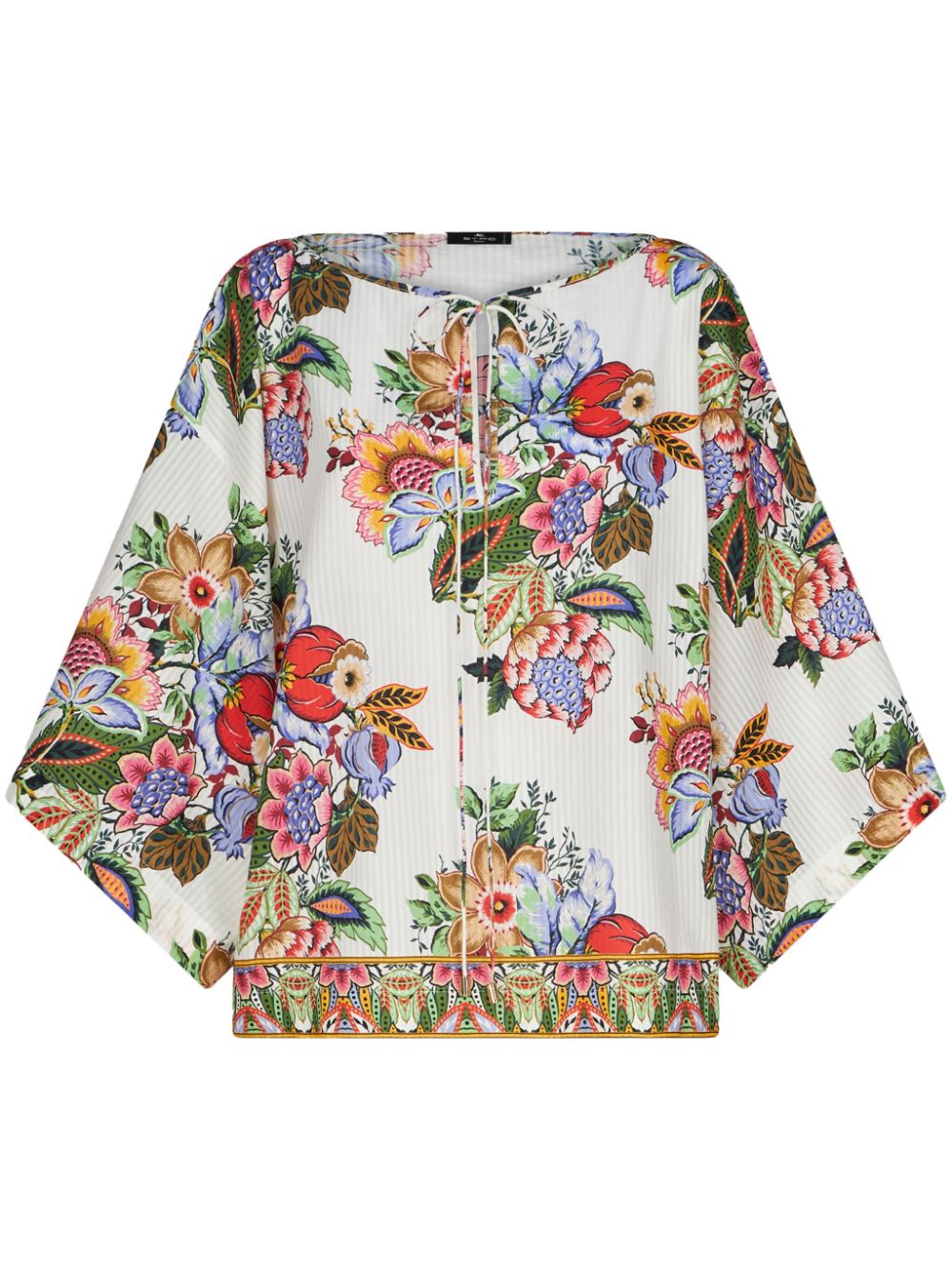 Etro Floral Print Blouse — Cream