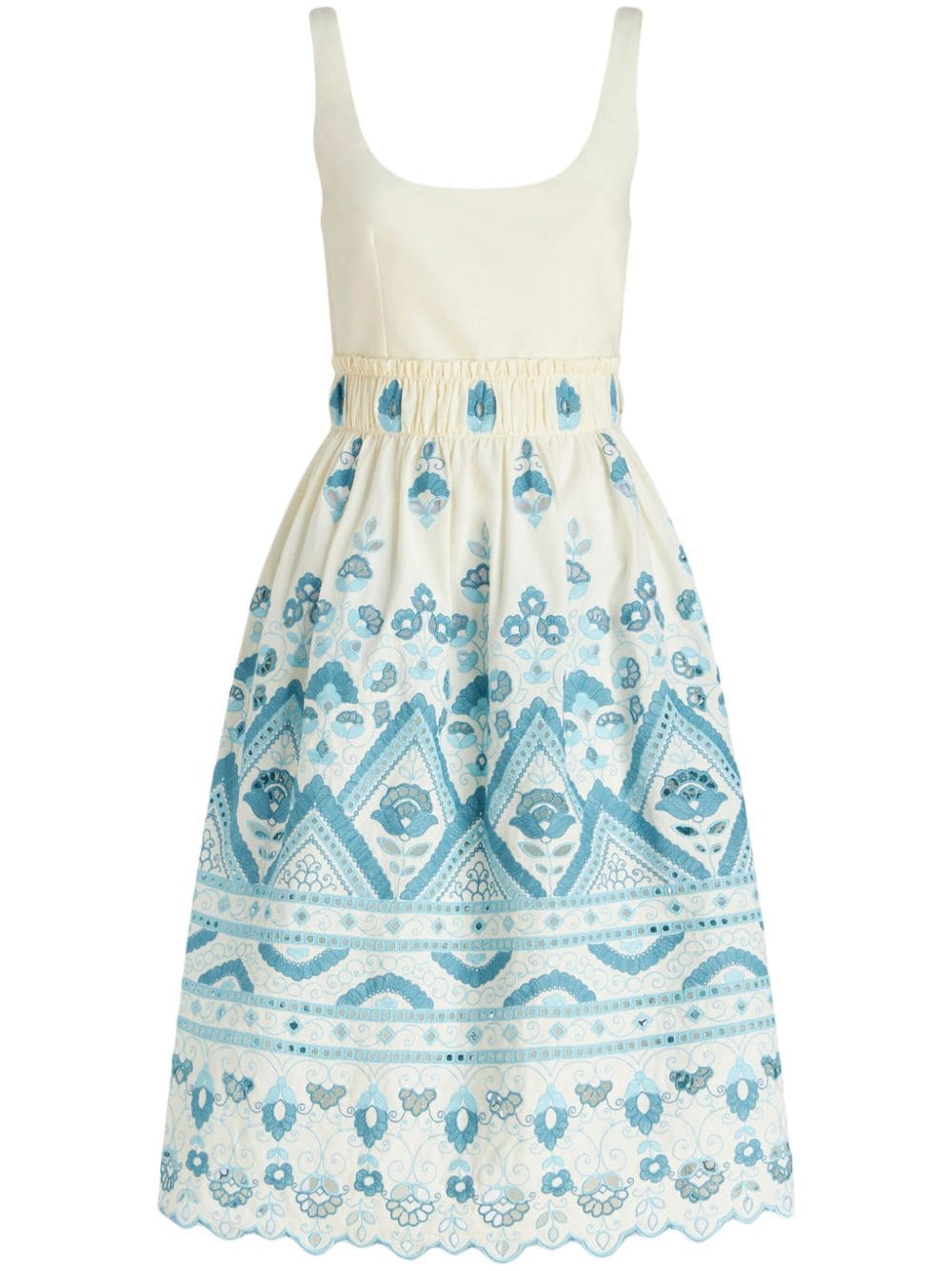 Etro Broderie Anglaise Dress — white