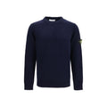 Stone Island Crewneck Cotton Sweater — Navy